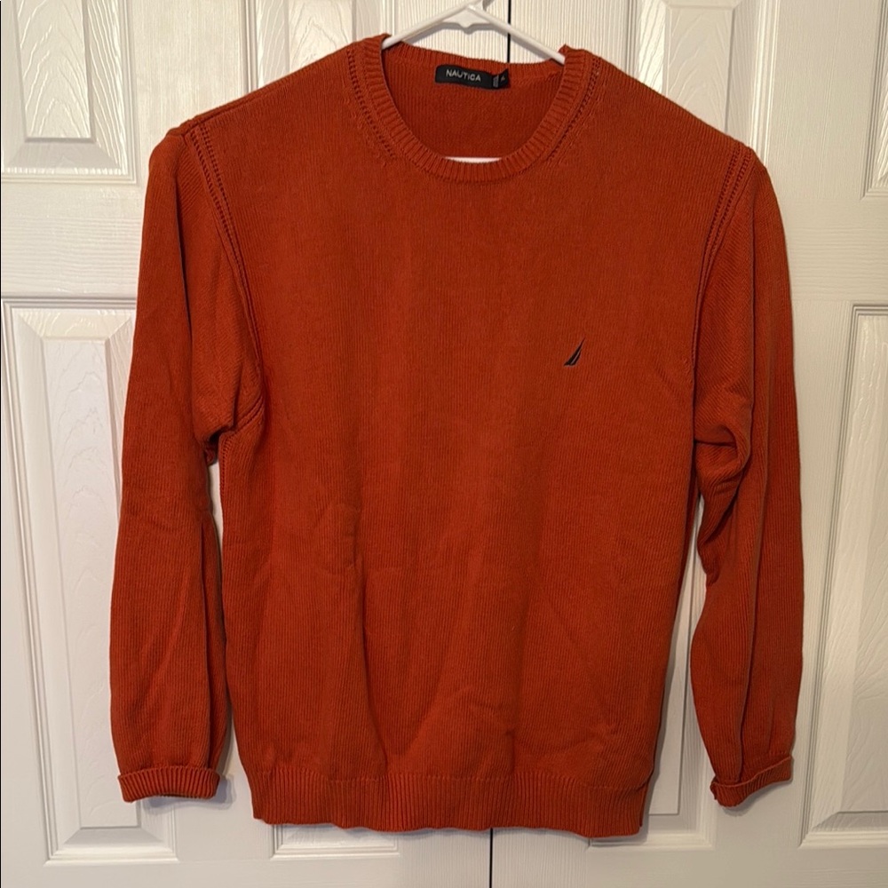 Nautica Men's Burnt Orange Crewneck Sweater